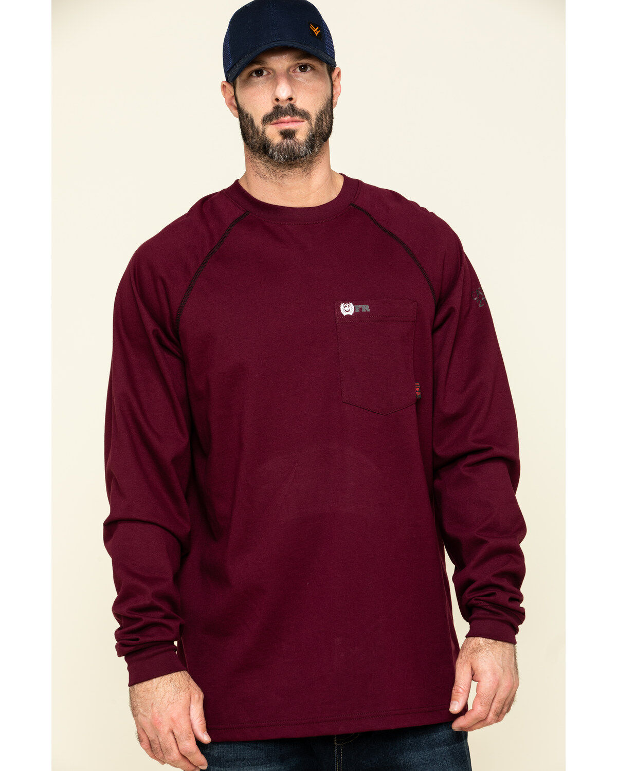 Image #1 - Cinch Men's FR Solid Long Sleeve Work Shirt , , hi-res