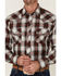 Image #3 - Roper Men's Multi Plaid Embroidered Horse Long Sleeve Pearl Snap Western Shirt, Maroon, hi-res