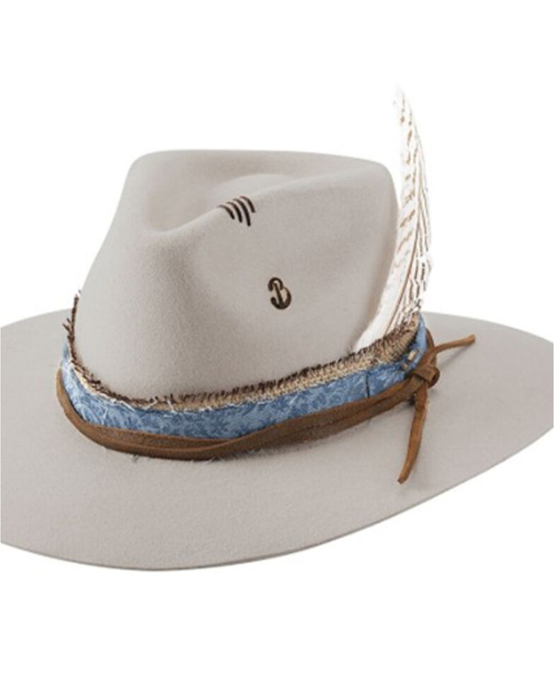 Bullhide Tan Under Pressure Buckskin Band Premium Wool Felt Western Hat , Tan, hi-res