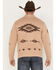 Cinch Men's 1/4 Zip Southwestern Print Pullover Sweater, Beige/khaki, hi-res