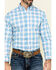 Image #4 - Ely Walker Black Label Men's Blue Med Plaid Long Sleeve Western Shirt , , hi-res
