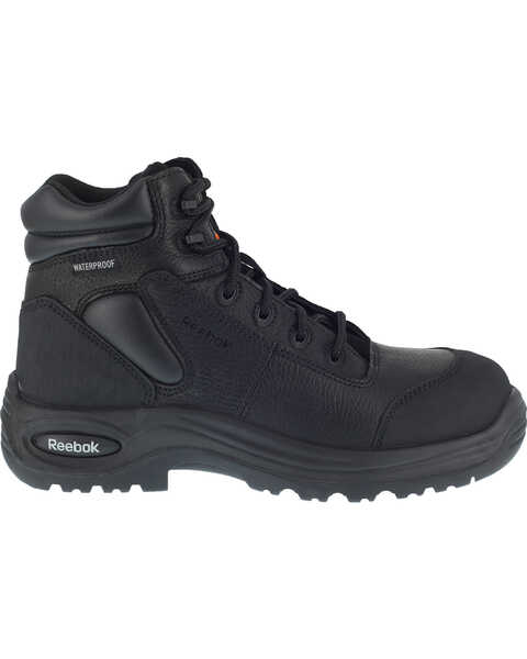 Image #3 - Reebok Men's Trainex 6" Lace-Up Waterproof Work Boots - Composite Toe, Black, hi-res