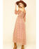 Image #2 - Molly Bracken Women's Pink Print Smock Midi Dress, , hi-res