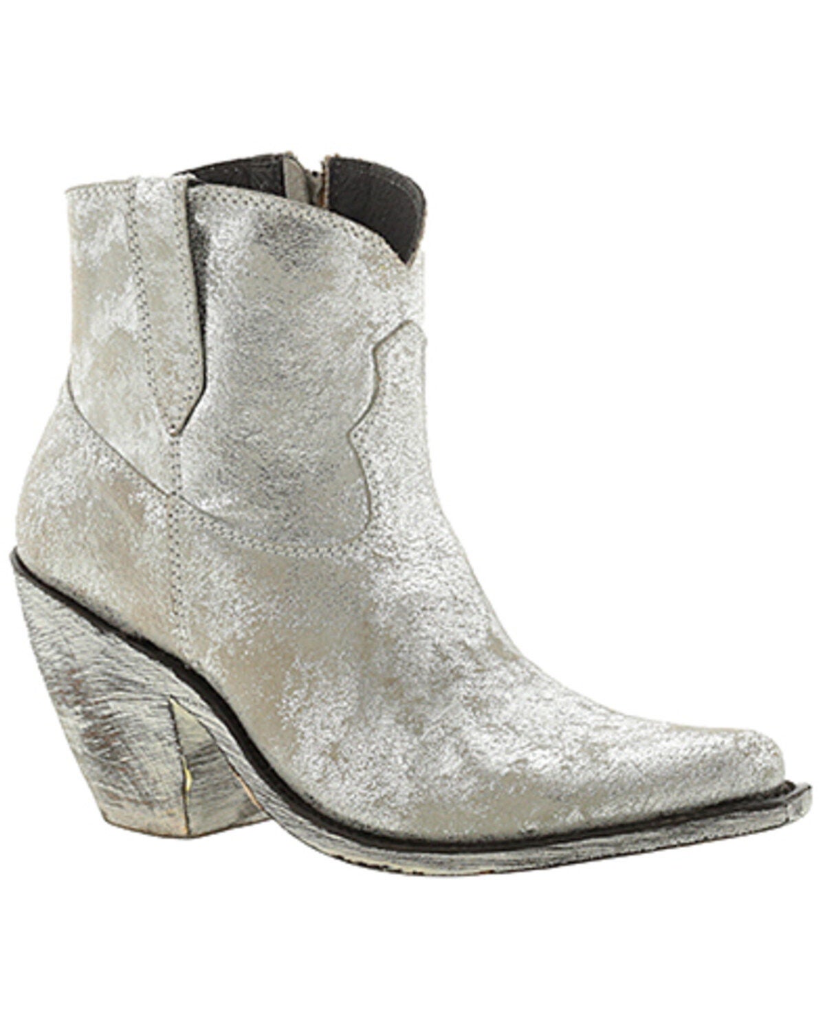 Liberty Black Women's Brandy Metallic Western Boots - Snip Toe, Silver, hi-res