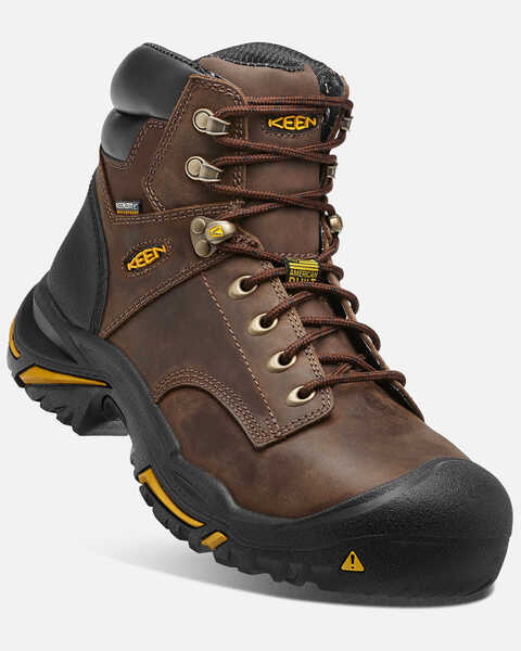 Image #1 - Keen Men's Mt. Vernon Waterproof Work Boots - Steel Toe, Brown, hi-res