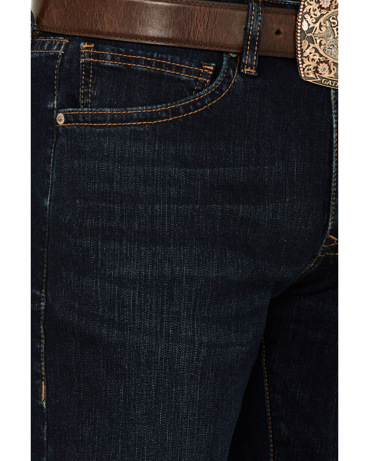 Image #2 - Rock & Roll Denim Men's Double Barrel Dark Wash Stackable Bootcut Stretch Denim Jeans, , hi-res