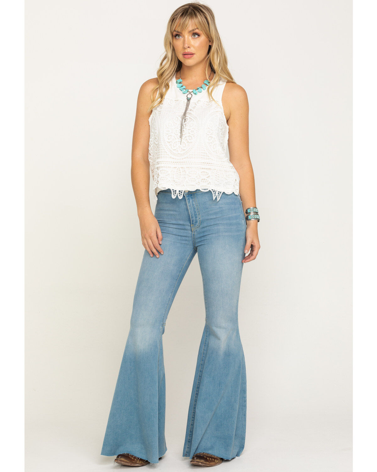 Image #6 - Ariat Women's Ivory Loretta Tank , , hi-res