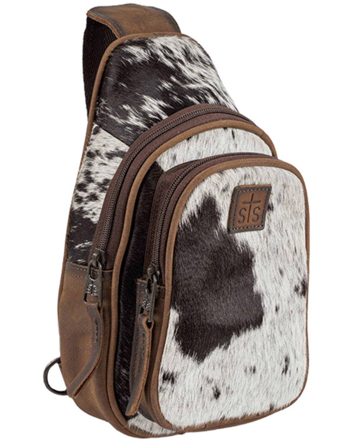 Image #2 - STS Ranchwear By Carroll Women's Sojourner Cowhide Sling Bag, Brown, hi-res