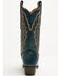 Image #5 - Circle G Women's Trian Western Boots - Snip Toe, Navy, hi-res