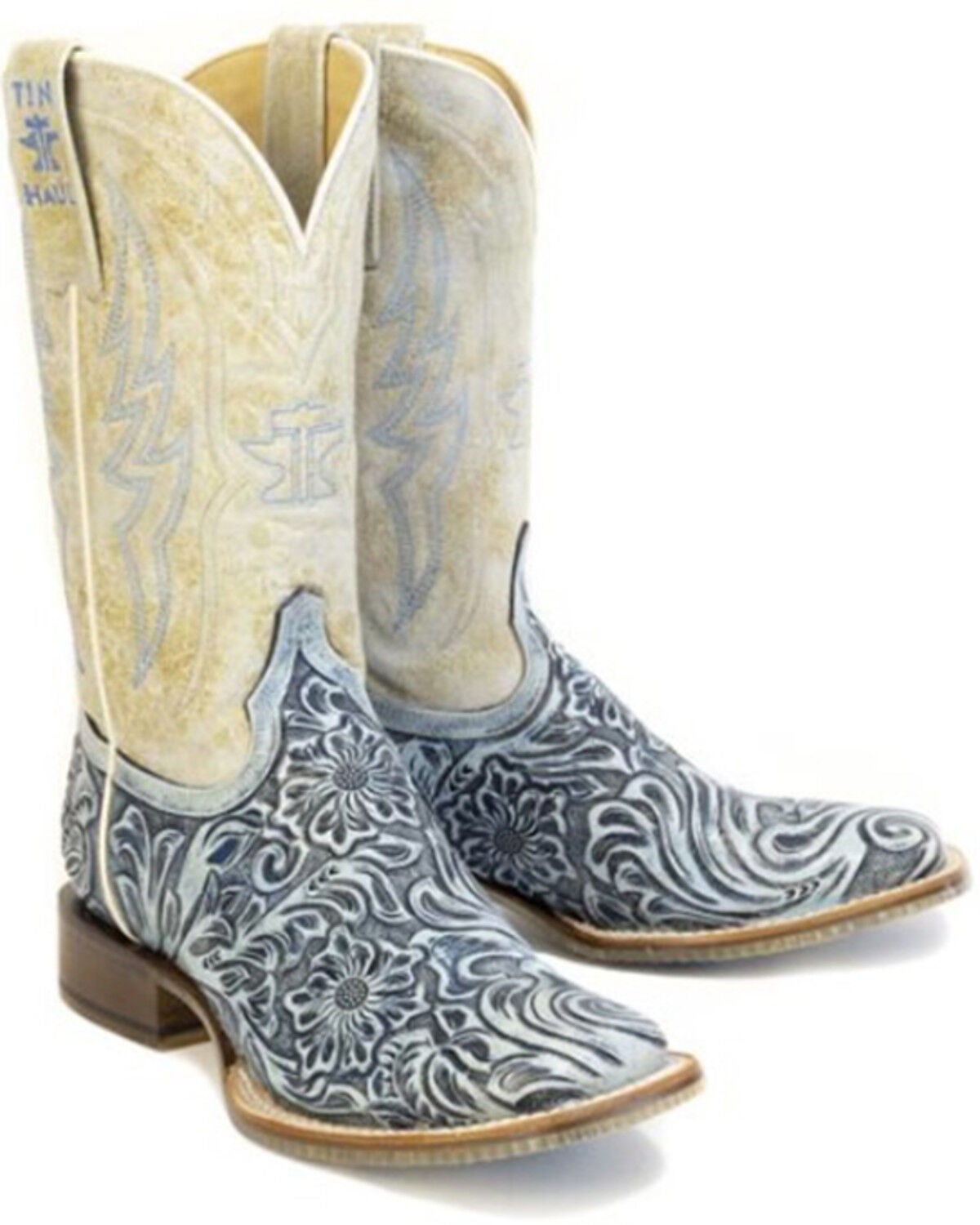 Tin Haul Women's Charmcut Western Boots - Broad Square Toe, Brown, hi-res