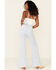 Flying Tomato Women's Front Pocket Flare Leg Jeans, Blue, hi-res
