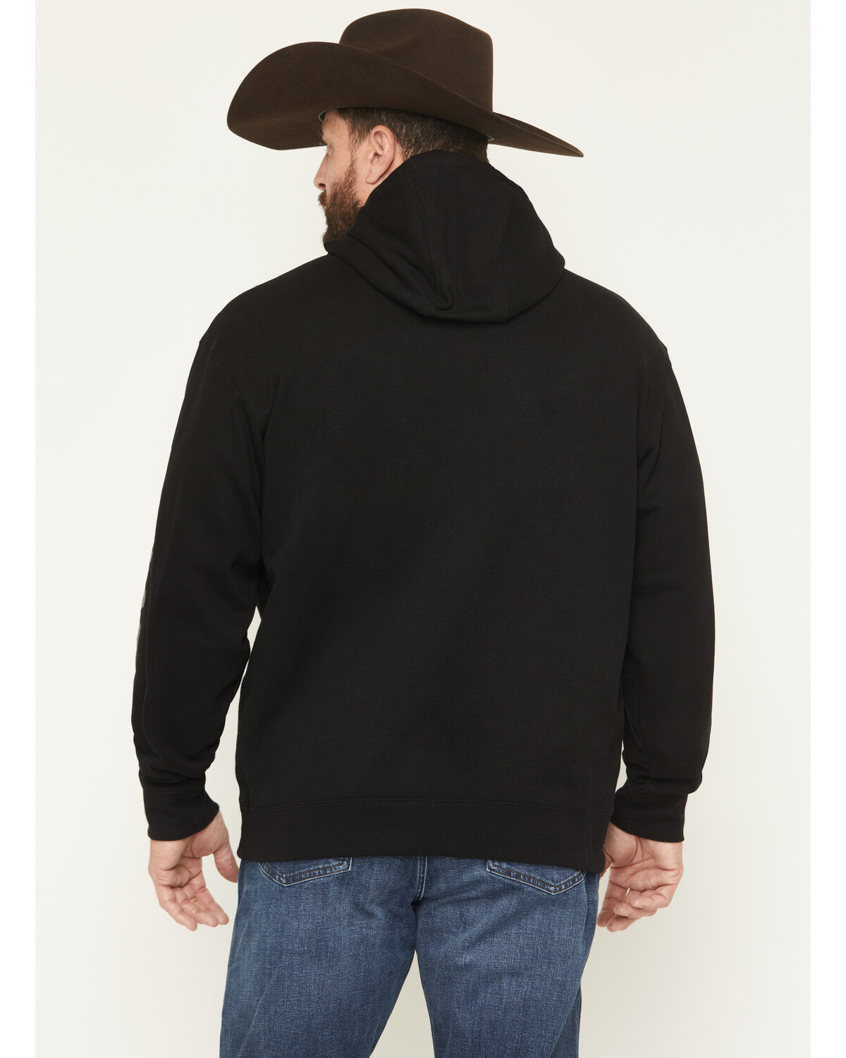 Image #4 - Ariat Men's Logo Graphic Hooded Sweatshirt - Tall, Black, hi-res