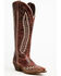 Image #1 - Laredo Women's Roxelle Tall Western Boots - Snip Toe, Red, hi-res