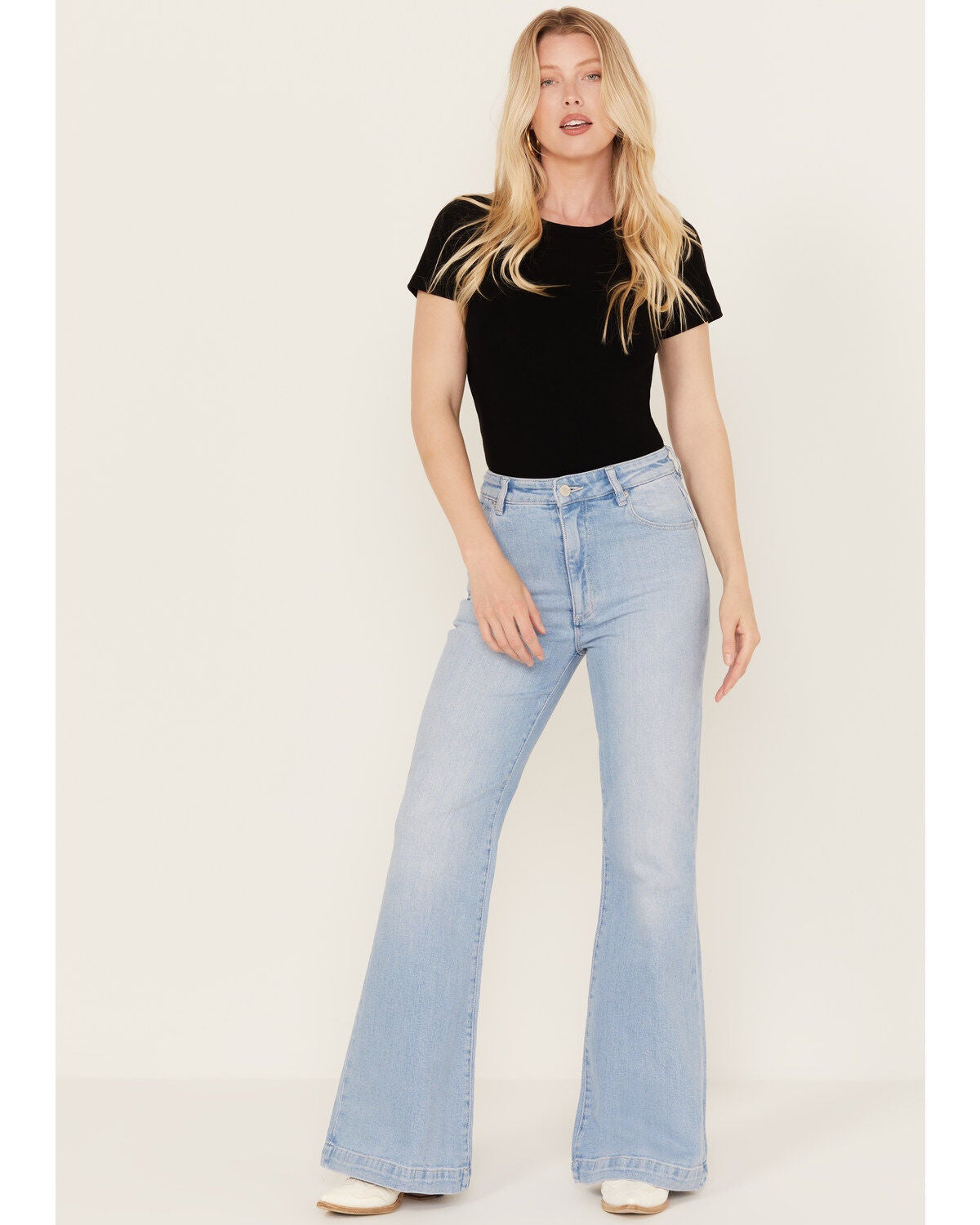 Rolla's Women's Bluebird Light Wash High Rise East Coast Flare Jeans, Light Wash, hi-res
