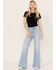 Image #1 - Rolla's Women's Bluebird Light Wash High Rise East Coast Flare Jeans, Light Wash, hi-res