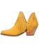 Image #3 - Dingo Women's Fine N' Dandy Leather Booties - Snip Toe, Yellow, hi-res