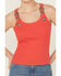 Image #4 - Idyllwind Women's Wylie Rib Knit Buckle Tank, Coral, hi-res