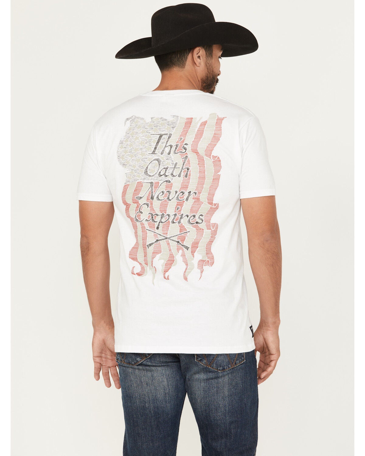 Howitzer Men's Never Americana Short Sleeve Graphic T-Shirt, White, hi-res