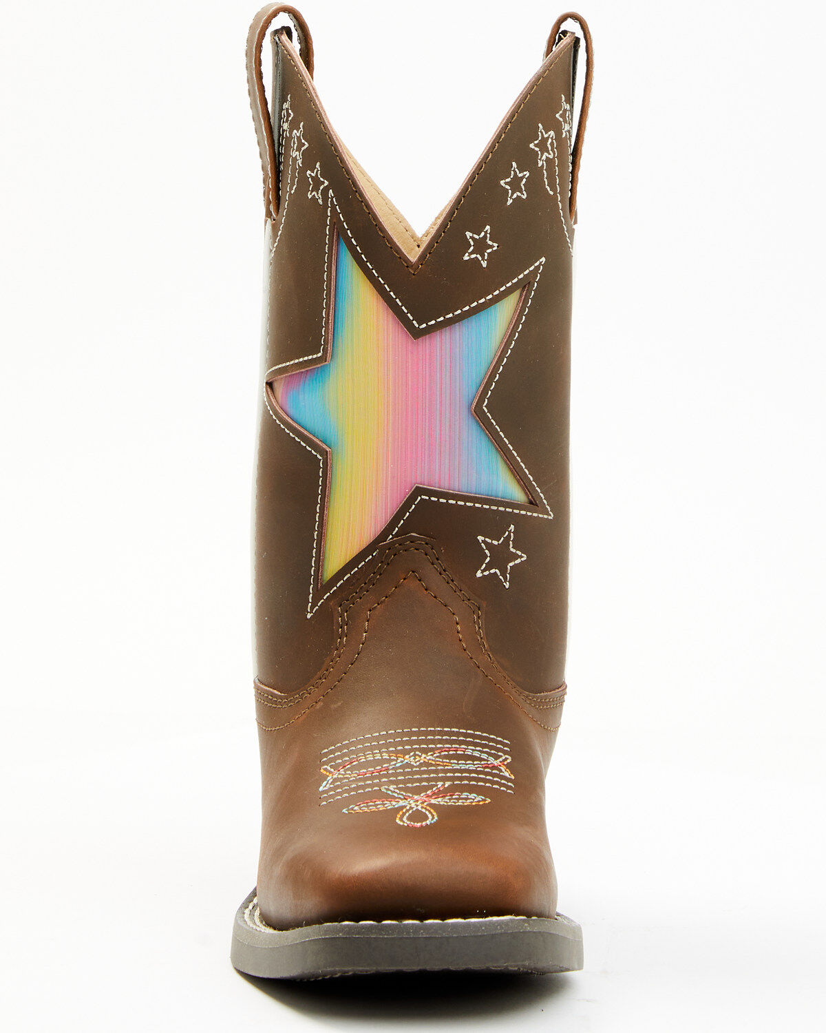Image #4 - Shyanne Girls' Superstar Western Boots - Broad Square Toe, Brown, hi-res
