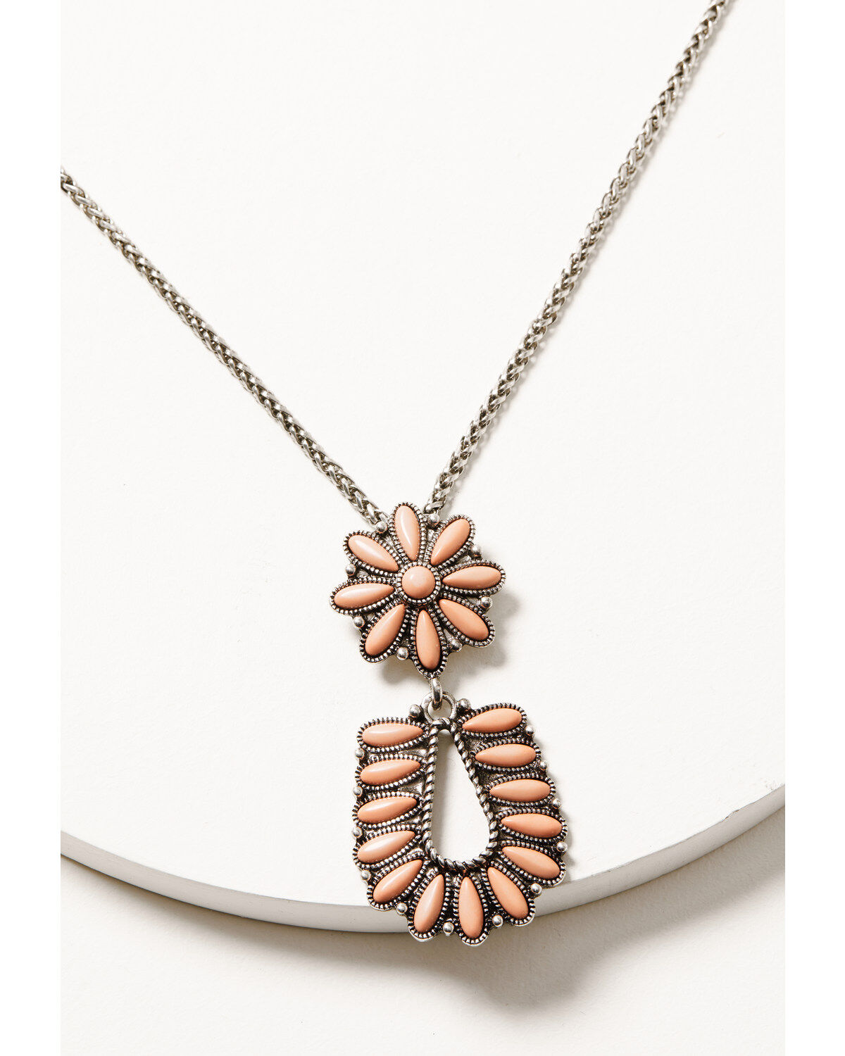 Image #1 - Shyanne Women's Pink Pendant Necklace, Silver, hi-res
