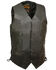 Image #1 - Milwaukee Leather Men's Classic Side Lace Biker Vest - Tall, Black, hi-res