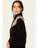 Image #2 - Shyanne Women's Extra Zip Front Mock Neck Sweater, Black, hi-res