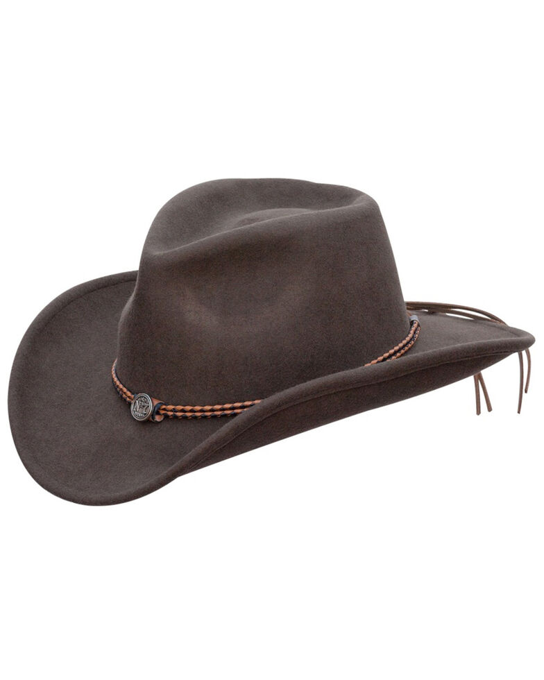 Jack Daniel's Twisted Leather BendABrim Wool Felt Crushable Cowboy
