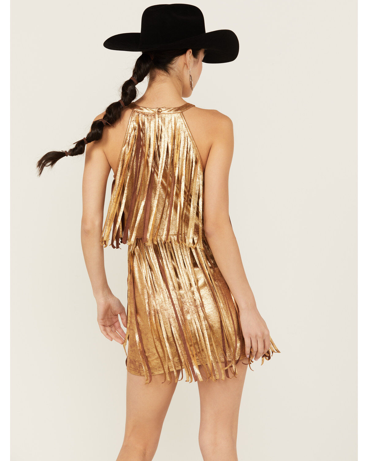 Image #3 - Idyllwind Women's Tucker Faux Suede Fringe Mini Dress, Brown, hi-res