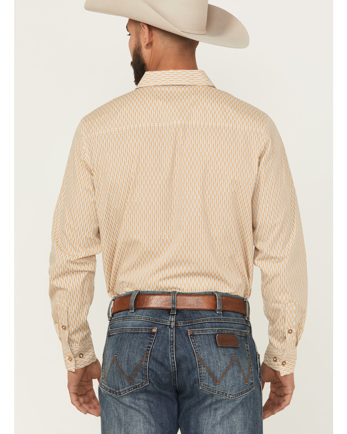 Gibson Trading Co Men's Lampshade Geo Print Long Sleeve Button-Down Stretch Western Shirt