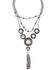 Image #1 - Shyanne Women's Concho Layered Tassel Necklace, Silver, hi-res
