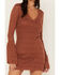 Image #3 - Shyanne Women's Lace Bell Sleeve Mini Dress, Brown, hi-res