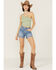 Rolla's Women's Salty Medium Wash High Rise Original Eco Salty Shorts, Blue, hi-res