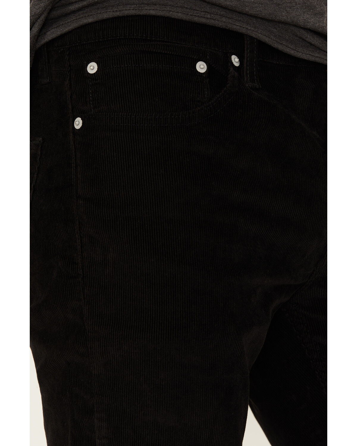 Image #2 - Levi's Men's 511 Slim Straight Corduroy Stretch Jeans, Black, hi-res