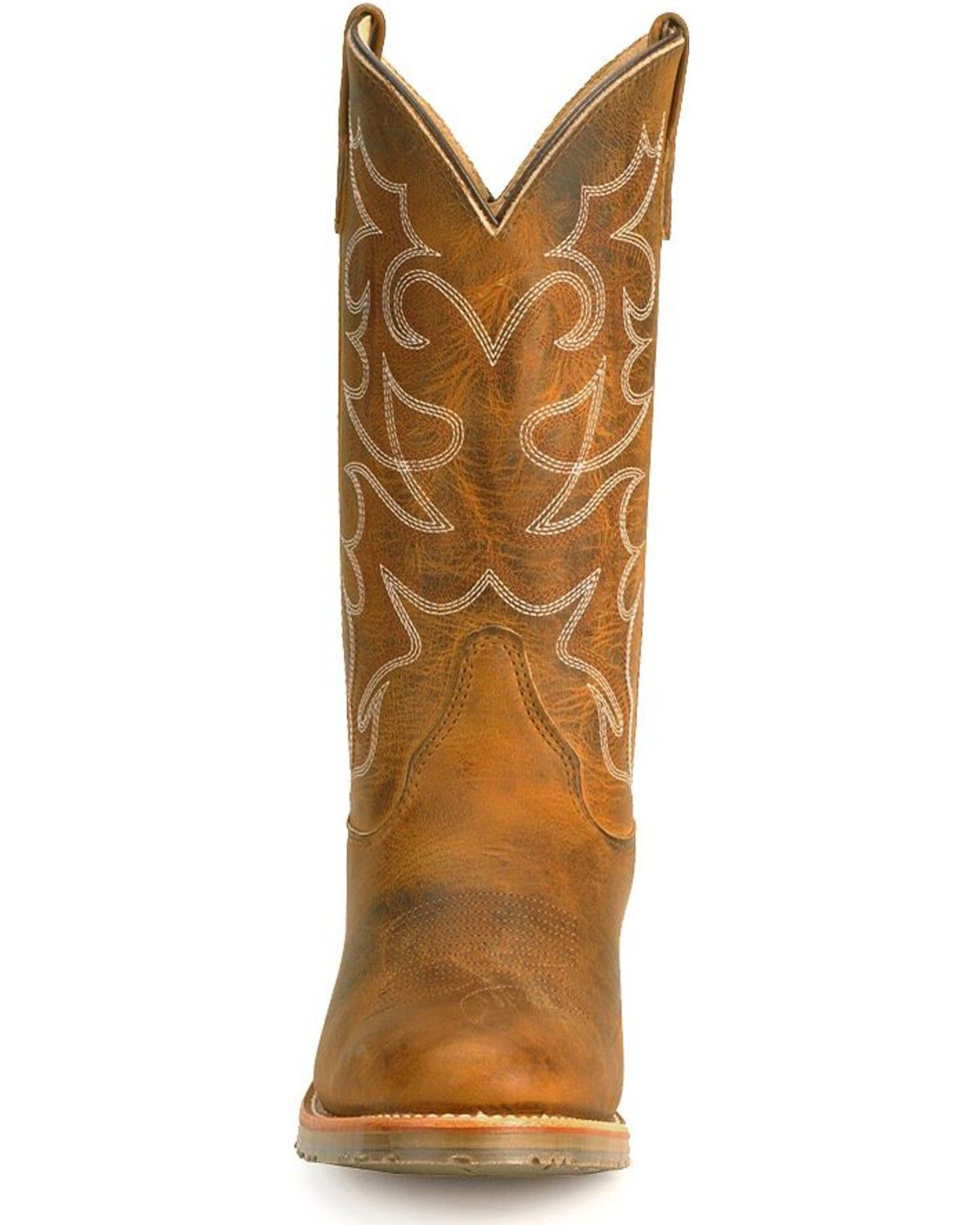 Image #5 - Double-H Men's Gel ICE Steel Toe Western Work Boots, Brown, hi-res