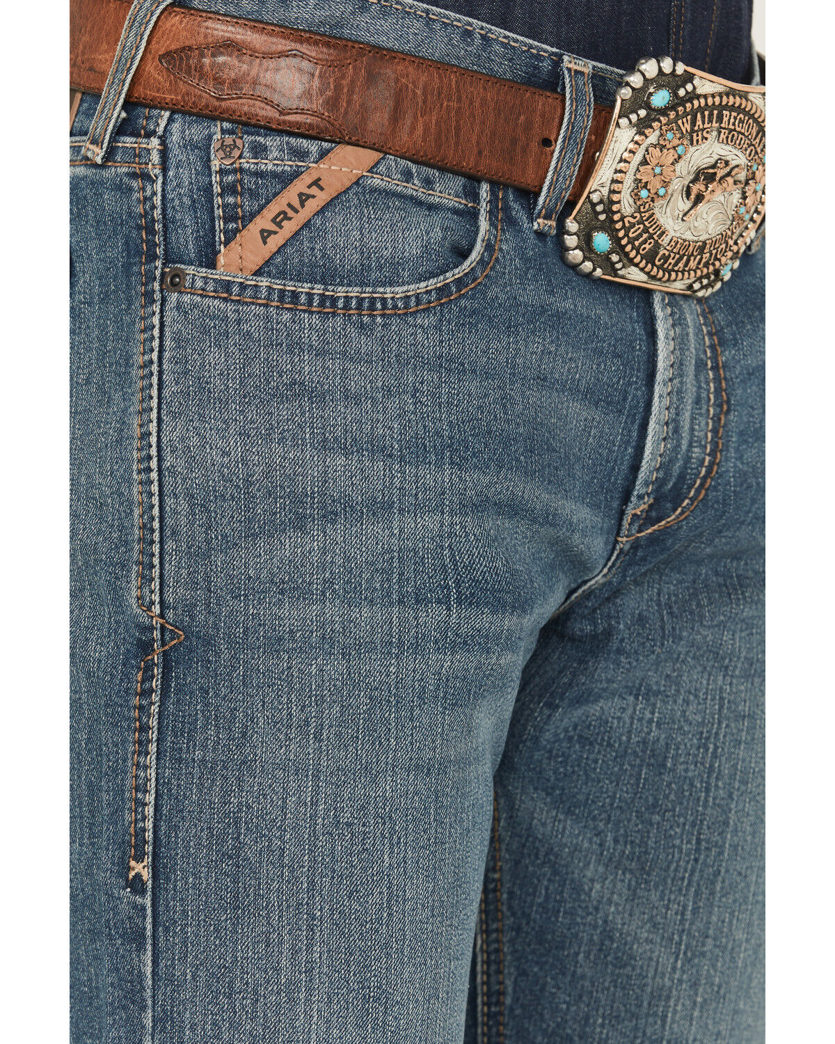 Ariat Men's M7 Medium Wash Slim Straight Stretch Denim Jeans