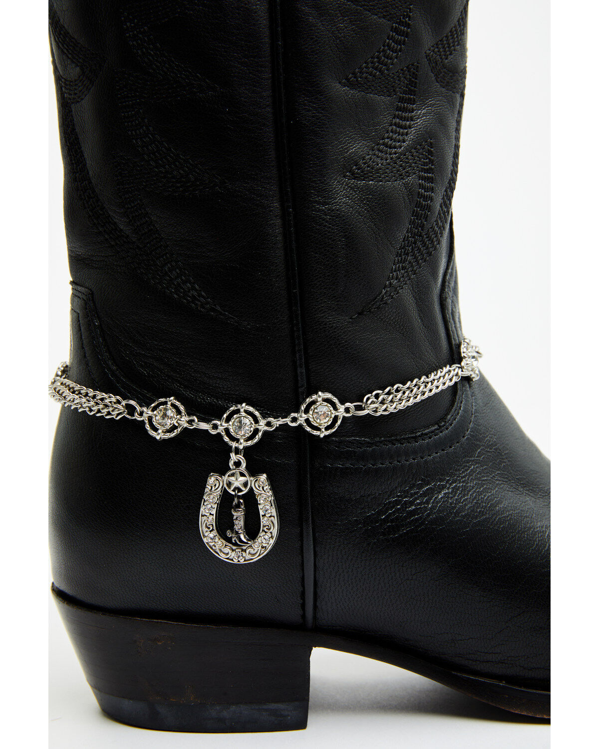 Image #1 - Shyanne Women's Triple Chain Horseshoe Boot Bracelet, Silver, hi-res