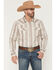 Image #1 - Cody James Men's Warhunt Dobby Striped Long Sleeve Snap Western Shirt, Ivory, hi-res