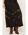 Image #2 - White Crow Women's Satin Lace Midi Skirt, Black, hi-res