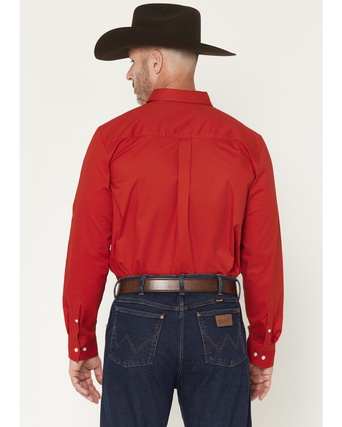Image #4 - Cody James Men's Performance Twill Solid Long Sleeve Button-Down Stretch Western Shirt - Big, Medium Red, hi-res
