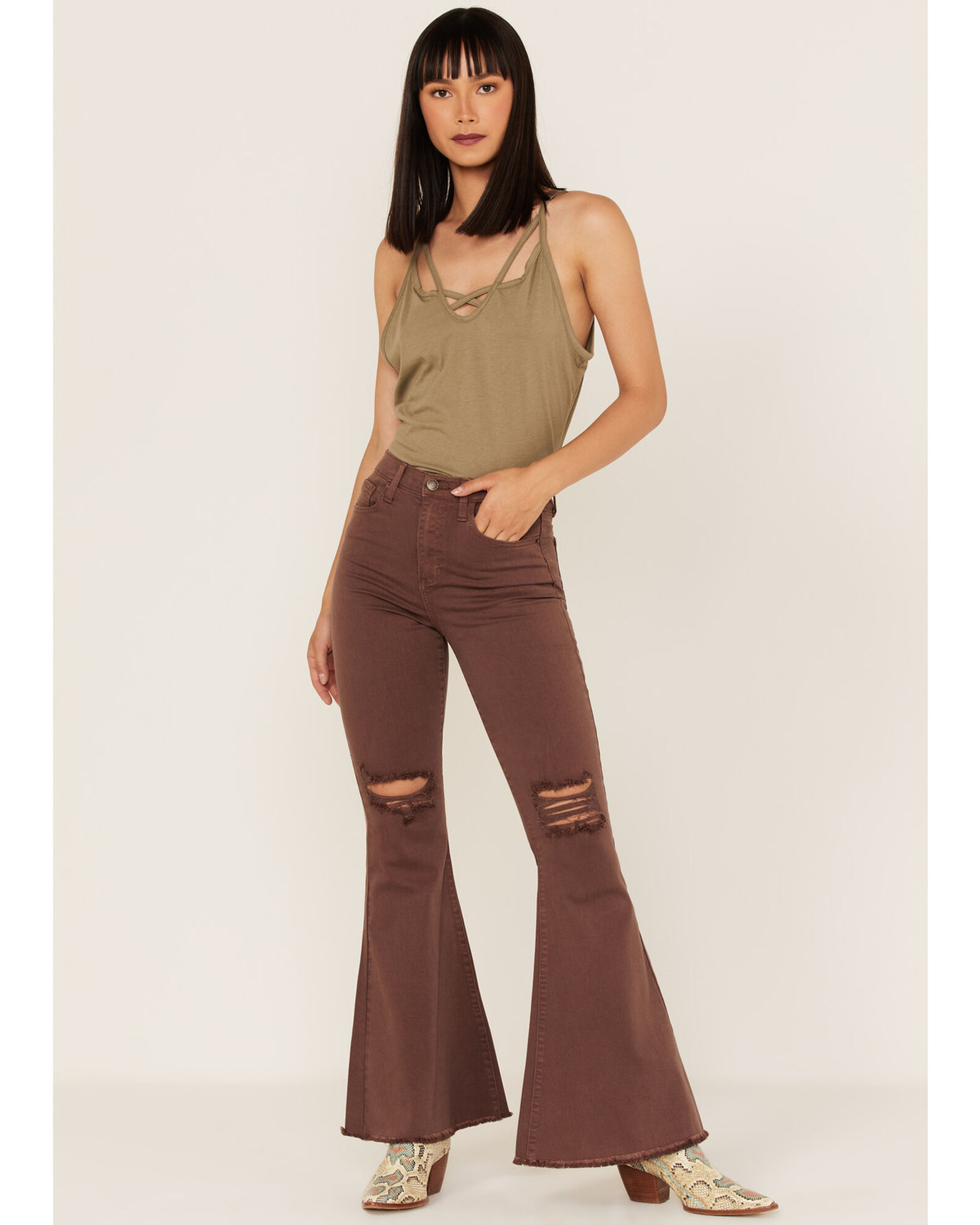 Sneak peek deals bell bottom jeans