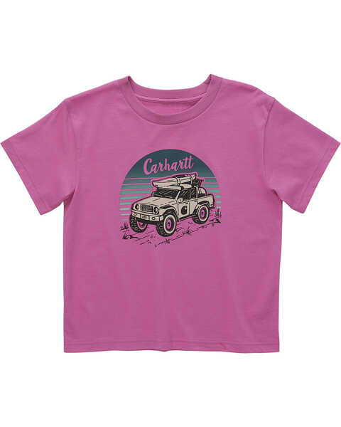 Carhartt Toddler Girls' Off Road Short Sleeve T-Shirt, Pink, hi-res