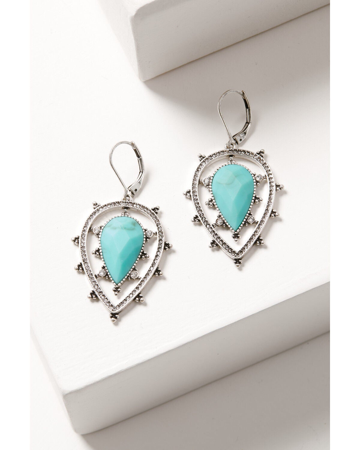 Lainey Wilson Women's Stone Drop Earrings, Silver, hi-res