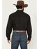 Image #4 - Wrangler Men's White Solid Dobby Long Sleeve Pearl Snap Western Shirt - Big & Tall, Black, hi-res