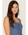 Image #2 - 26 International Women's Medium Wash Denim Sleeveless Corset Midi Dress, Medium Wash, hi-res
