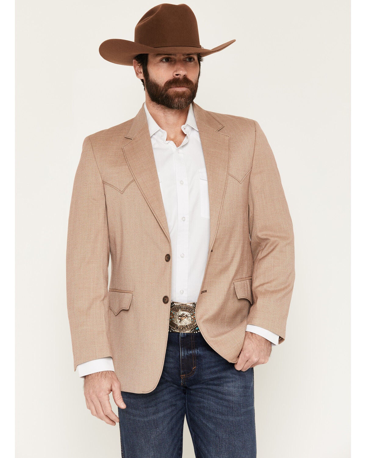 Circle S Men's Lubbock Button-Down Sportcoat, Tan, hi-res