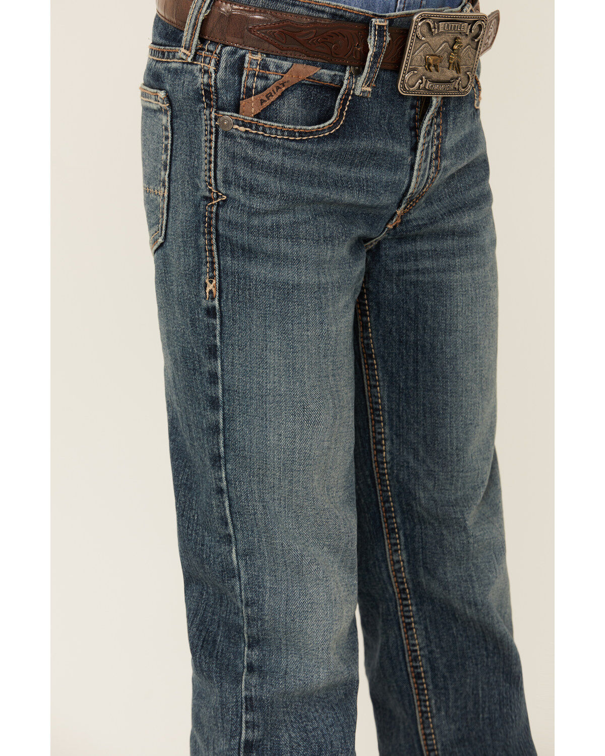 Image #2 - Ariat Boys' Murphy Slim Straight Denim Jeans, Blue, hi-res