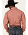 Image #2 - RANK 45® Men's Mash Up Floral Geo Print Long Sleeve Button-Down Western Shirt, Medium Red, hi-res