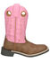 Image #2 - Smoky Mountain Girls' El Paso Western Boots - Broad Square Toe, Brown/pink, hi-res