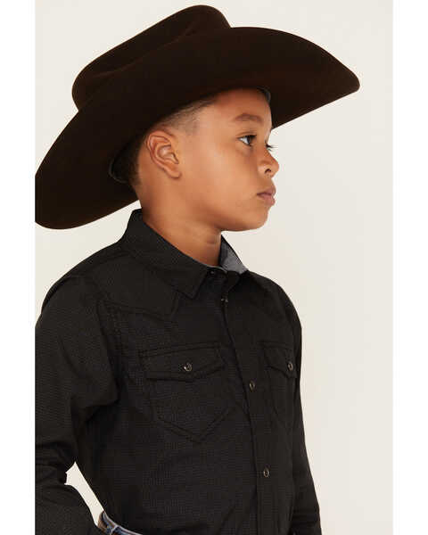Image #2 - Cody James Boys' Print Long Sleeve Snap Western Shirt, Grey, hi-res