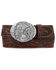Image #1 - Tony Lama Men's Tan Feather Tooled Western Belt, Tan, hi-res